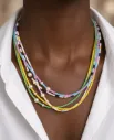 Bead and pearl necklace