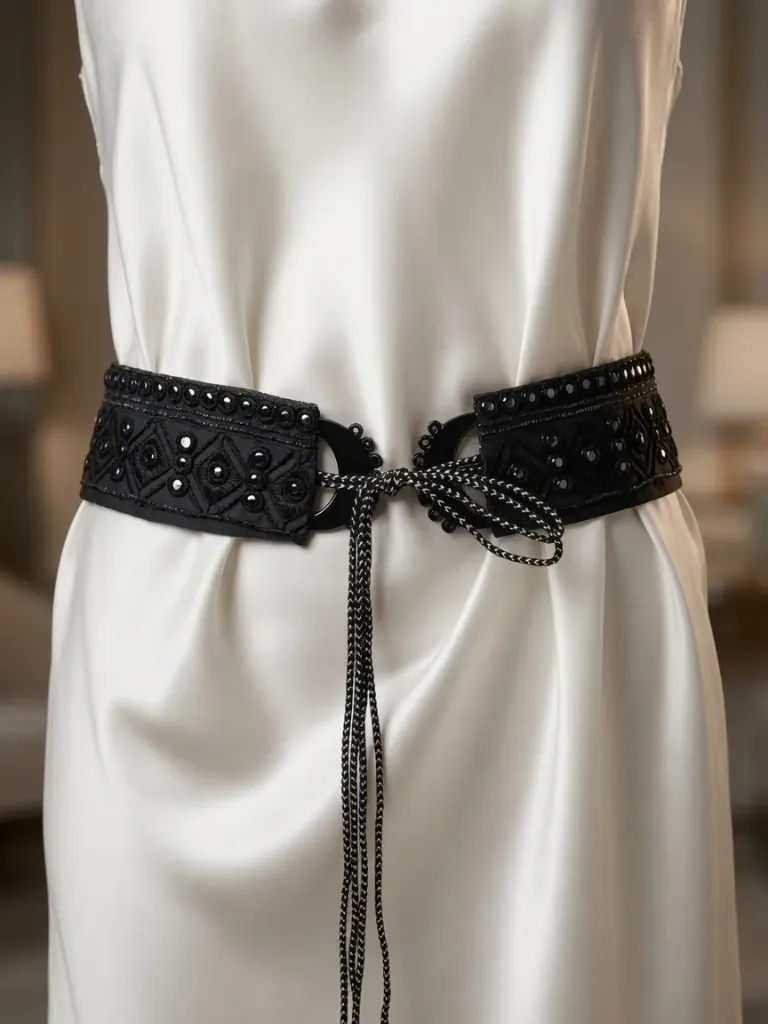 Indra handmade belt noire